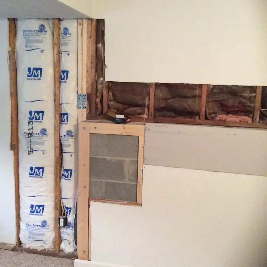 Wall insulation replacement during Basement Flood Cleanup in Kahaluu-Keauhou